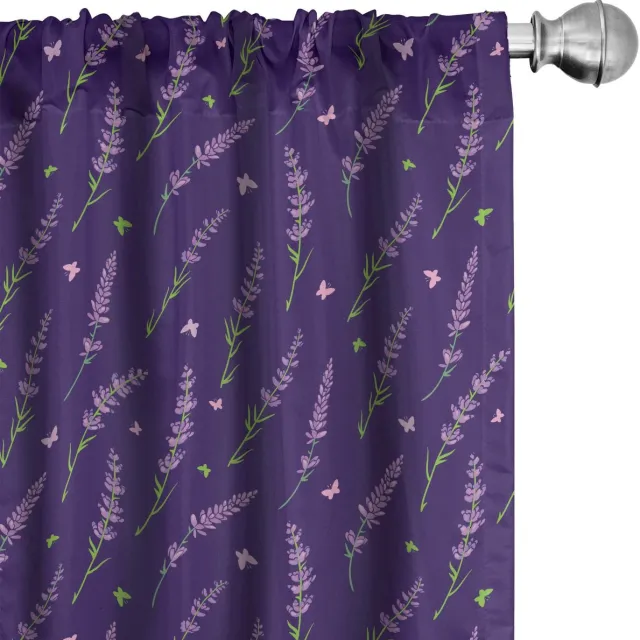 ABAKUHAUS Gordijnen – 2-delige set 75x245 cm – microvezel – babyroze-lindengroen