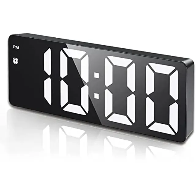 ikello 2x Ikello easy LED wekker - slaapkamer wekker - Snooze wekker - universeel - Per 2 stuks Zwart