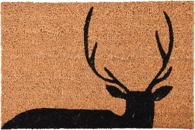 Best for Boots Deurmat - hert print - kokosvezel - 60 x 40 cm - schoonloopmat bruin