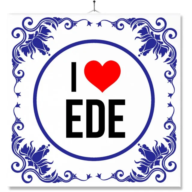 MC Living Tegel Met Opdruk | Geschenk | Wc | Toilet | I Love Ede Multi-Color