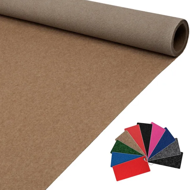 ANRO Eventtapijt Beige 300x140cm – Beurstapijt Loper Messeloper Bruiloftsloper Antislip Op Maat