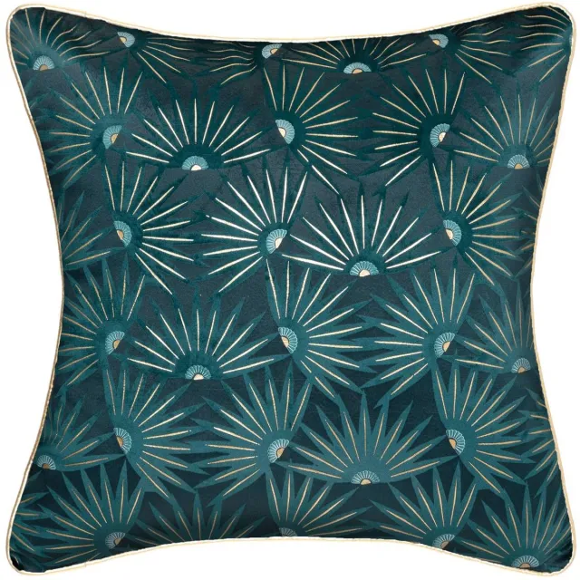 Atmosphera Créateur d'intérieur® Kussenhoes met print FEEL Bleu canard