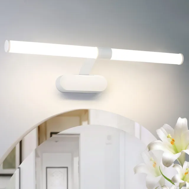 NETTLIFE LED Spiegellamp - wit badkamerlamp - 60CM - Modern - 8W Badkamerlamp - IP44 Wandlamp - 4000K neutraal wit - voor kelder | keuken | badkamermeubel