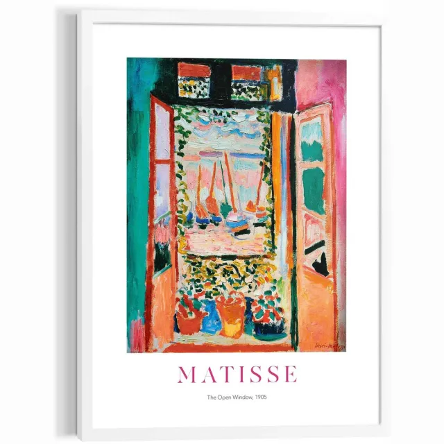 Reinders Schilderij Matisse - The Open Window - 70 x 50 - Hout - REINDERS