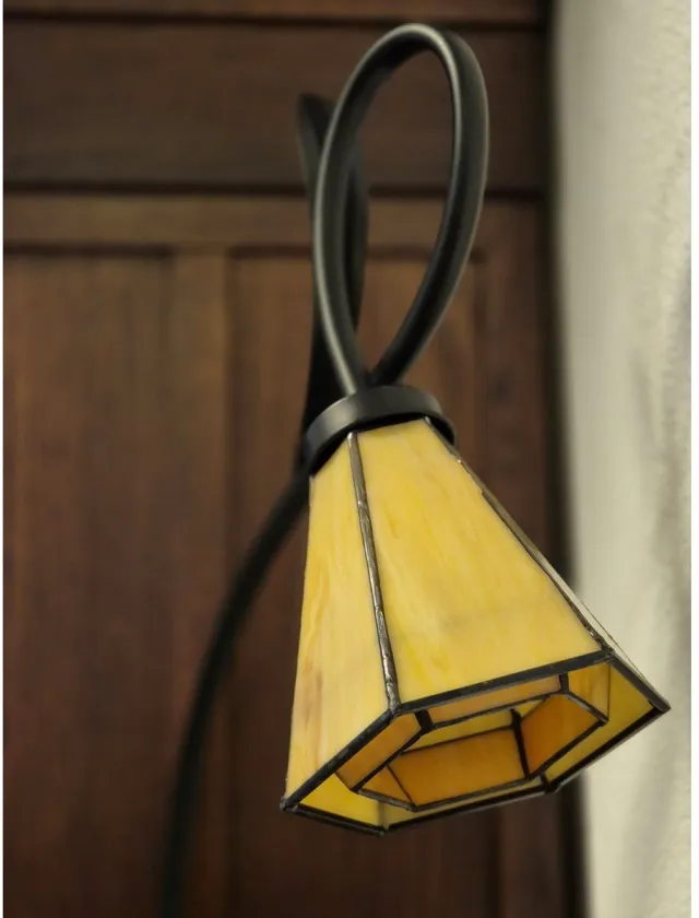 Coloured by Art Tiffany Vloerlamp Lovely Narcissus - Art Deco Trade Geel