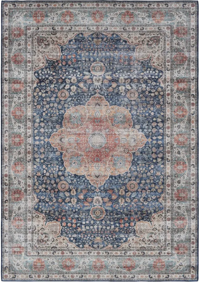 Vercai Rugs Toucan Collectie - Laagpolig Vloerkleed - Tapijt voor Woonkamer - Machine Wasbaar - Polyester - Marine