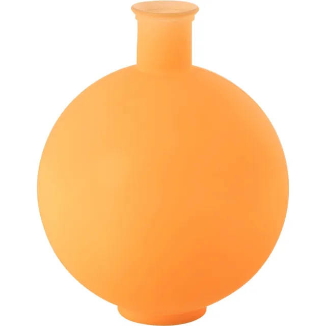 J-Line vaas Bal - glas - oranje - large - Ø 34 cm