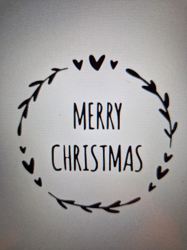 Kreakadoshop Merry christmas 50x50cm, statisch, herbruikbare dubbelzijdige raamsticker. zwart