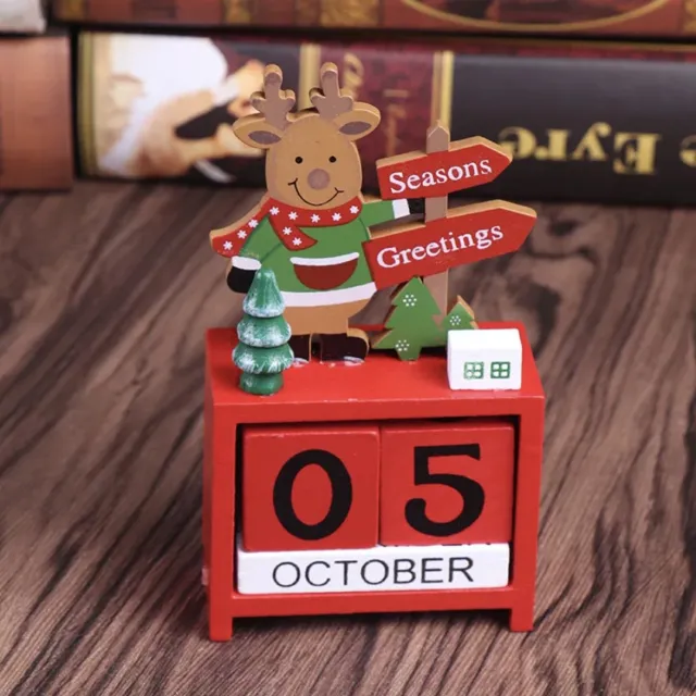 Without lemon Without Lemons - Houten kerst Kalender - rendier - Duurzaam Oneindig kalender - kerstmis - Christmas decor - diy - calender - decoratie - sfeer Groen