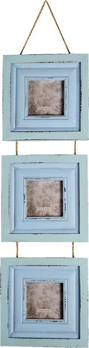 Clayre & Eef Fotolijst 7x7 cm Blauw MDF