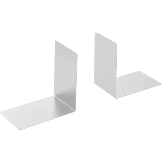 Westcott boekensteun - metaal - 90 x 140 x 140 mm - grijs - 2 stuks - AC-E10245