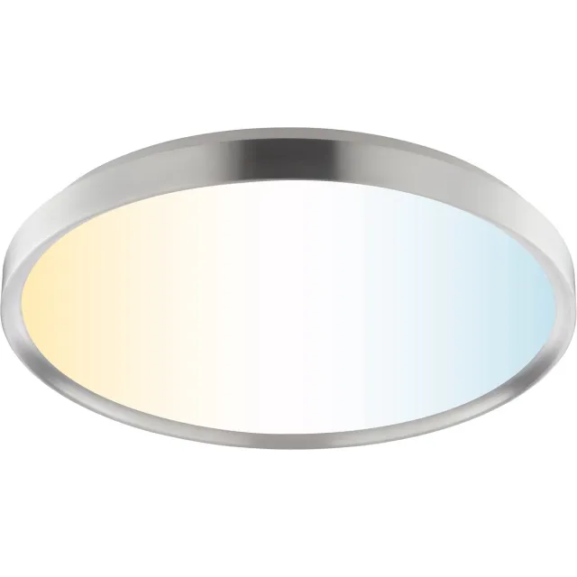 Brilliant Fancia - Plafondlamp - Ø 48.5 cm - LED 19W - CCT - 3000K-6500K - Dimbaar - Nachtlicht - Timer - Afstandsbediening - Chroom/Wit