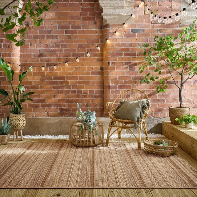 flycarpets Binnen & Buitenkleed Farah Stripe - Naturel / Mutli 160x230 cm Multi
