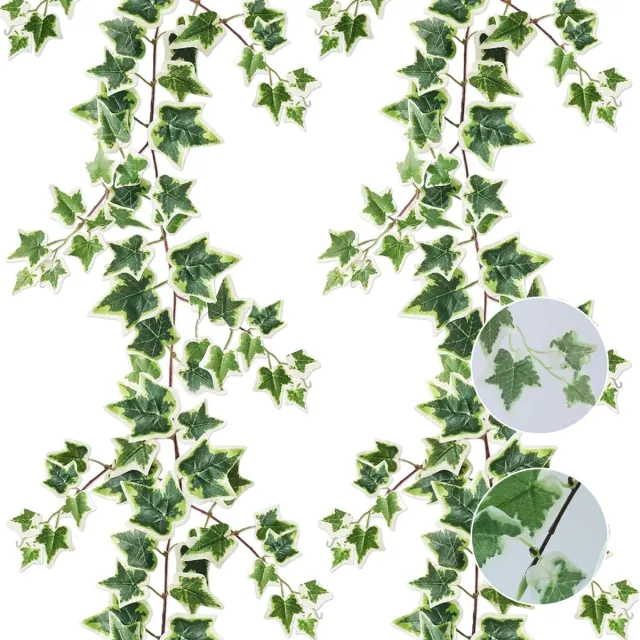 Ibenzoa Kunstmatige Efeu Hangerplanten Set van 2 voor Stijlvolle Kamerdecoratie en Wandversiering groen