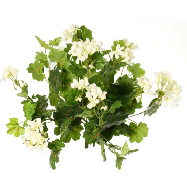 Top Art Topart Kunstbloemen boeket Oostenrijkse Geranium wit 40 cm - Kunstplanten met bloemen