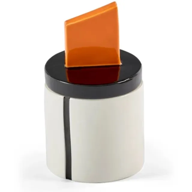 Serax Plan C Candela 02 geurkaars D8.5cm H14cm zwart / oranje meerkleurig