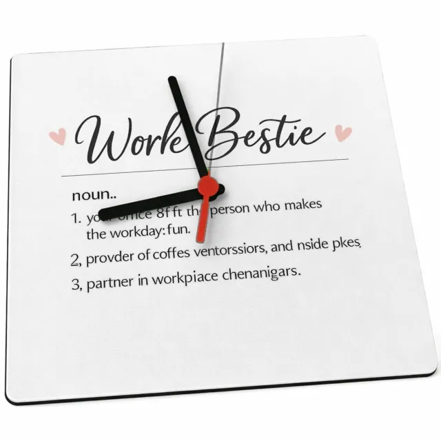 Mr Cadeautjes Klok 19 x 19 - design Een vergelijkbare dictionary-opmaak met een warm, grappig co | cadeau Wit