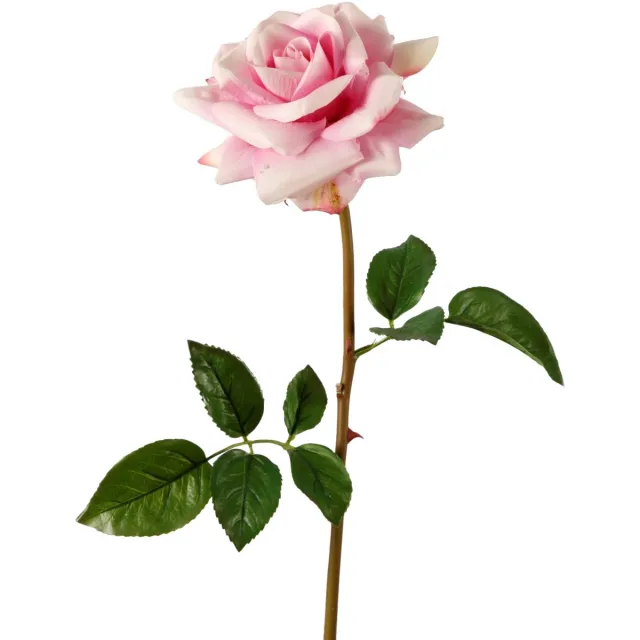 Viv! Home Luxuries Roos - Real Touch - zijden bloem - lila paars - 64cm