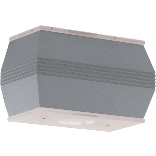 Eglo House wandlamp wandlamp buitenlamp terraslamp, weerbestendig up & down 2 vlammen, gesatineerd wit helder glas, LED 6W 916Lm warm wit, LxH 18x11.5cm zilver