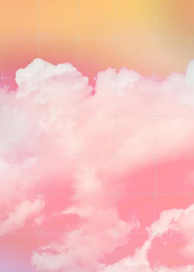 IXXI Lucid, Amber Lauder - 100 x 140 cm - Grote wanddecoratie en posters - Digitale Kunst, Fotografie, Abstract, Woonkamer, Slaapkamer, Wolken, Lucht Roze
