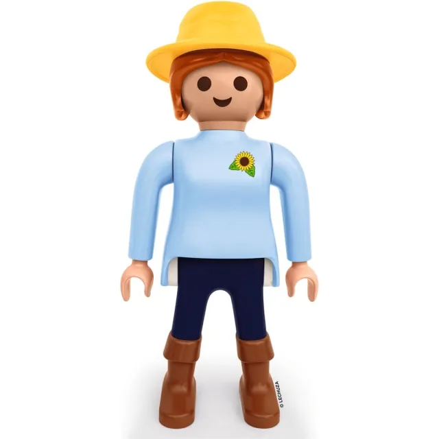 Lechuza PLAYMOBIL® XXL - Mega figure - Tuinvrouw Conny - met zonnebloem schort - hoogte 62,5 cm groen lichtblauw bruin