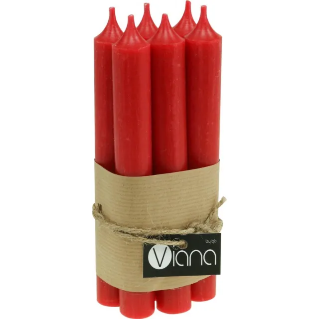 Viana Taper Candles Rode Kaarsen Kaars Decoratie Kerstmis Ø21/170mm 6 Stuks rood