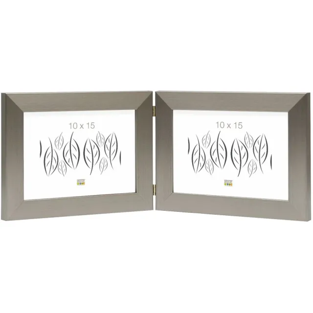 Deknudt Frames fotolijst S41VD1 H2H - zilver - tweeluik - 2x 10x15 cm