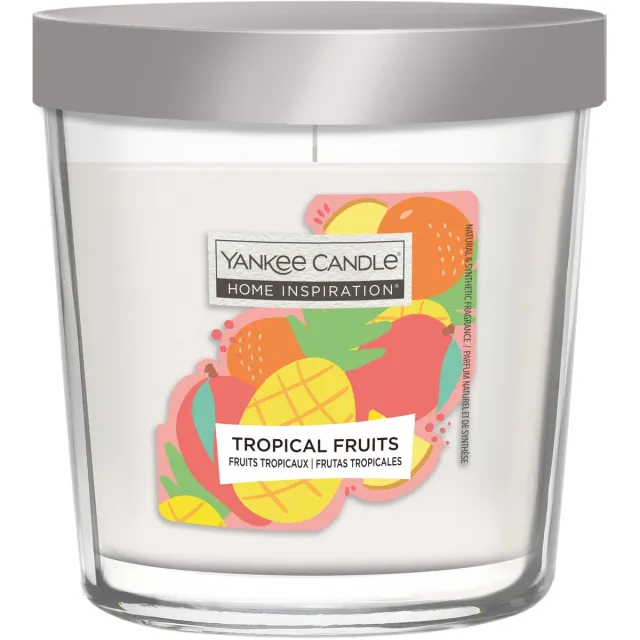 Yankee Candle Home Inspiration Value - Tropical Fruits Tumbler - 40 branduren Wit