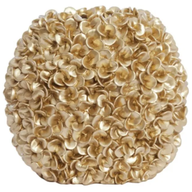 Light & Living Vaas Phylia - Goud - 31.5x17x28cm - Kunststof - Modern - Bloemenvaas - Woondecoratie - Decoratieve vaas voor woonkamer of slaapkamer