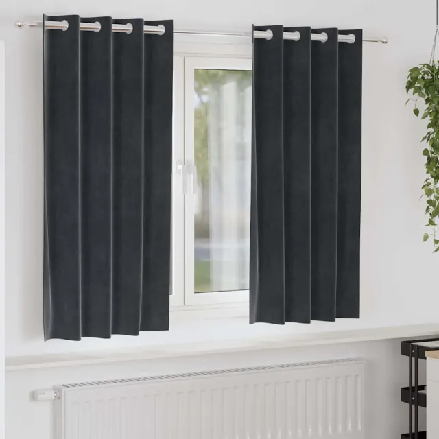 vidaXL Gordijnen 2 st Donkergrijs 140 x 175 cm fluweel grijs