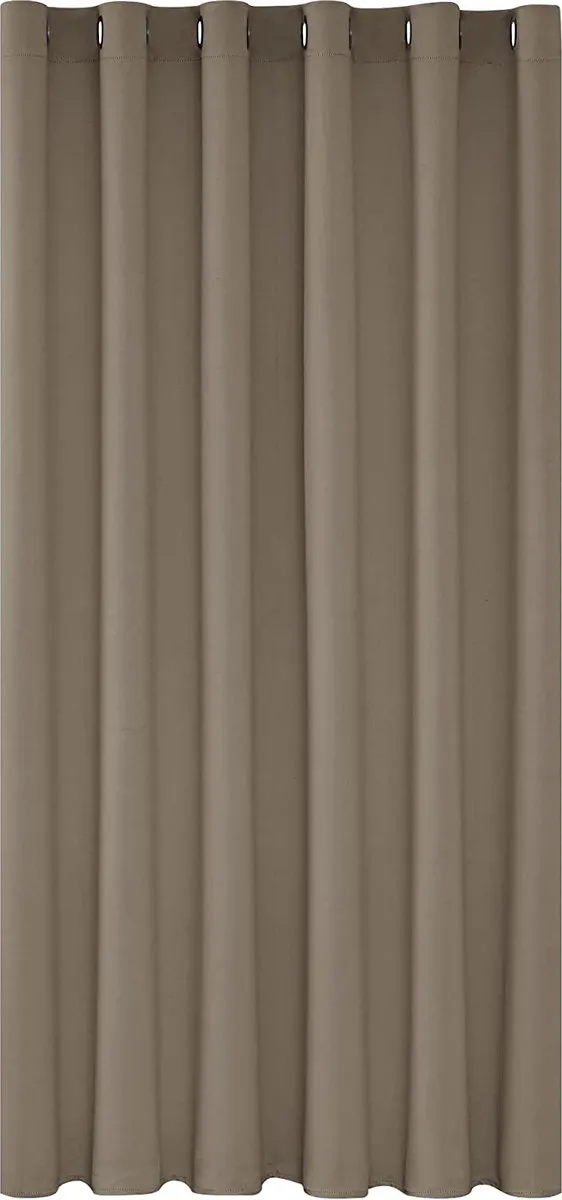 Deconovo Verduisteringsgordijnen met Ringen, Thermische Gordijnpanelen met Blackout Stof voor Slaapkamer, Woonkamer, 200x290 cm (B x H), Taupe, 1 stuk