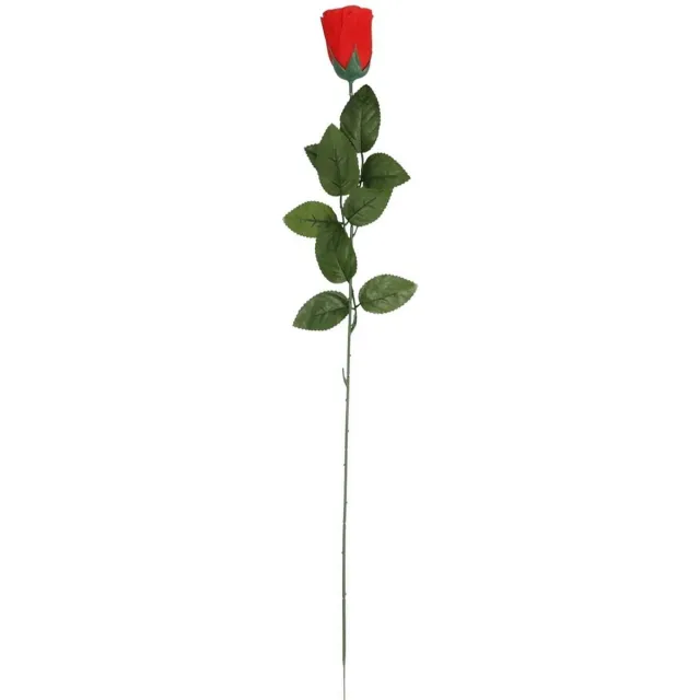 Shoppartners Rode Rosa/roos kunstbloem 60 cm - Kunstrozen - Kunstbloemen boeketten rozen rood - valentijn cadeautje voor hem of haar
