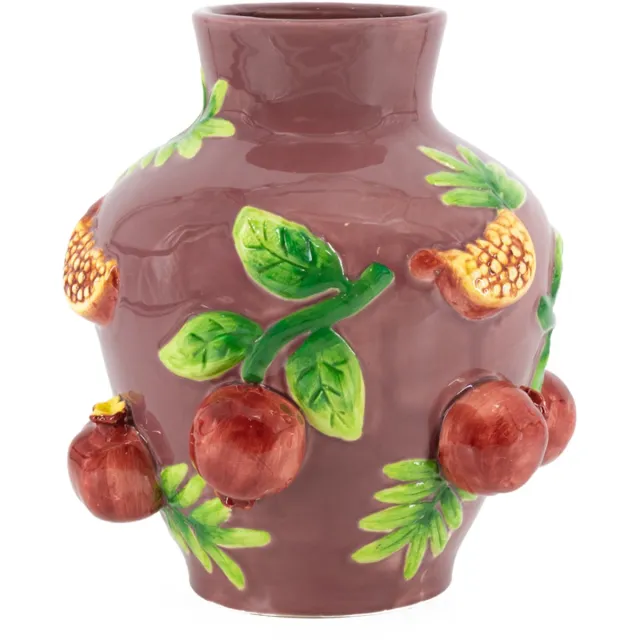 homebound by ky Aardewerk vaas granaatappel | bloemenvaas Paars