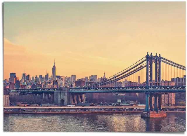XXL Poster NY - Brooklyn Bridge - 100 x 140 - Papier - REINDERS beige