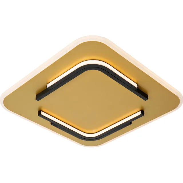 Lucide ANDREAS - Plafonnière (Plafondlamp) - LED - 1x30W 2700K - Mat Goud / Messing