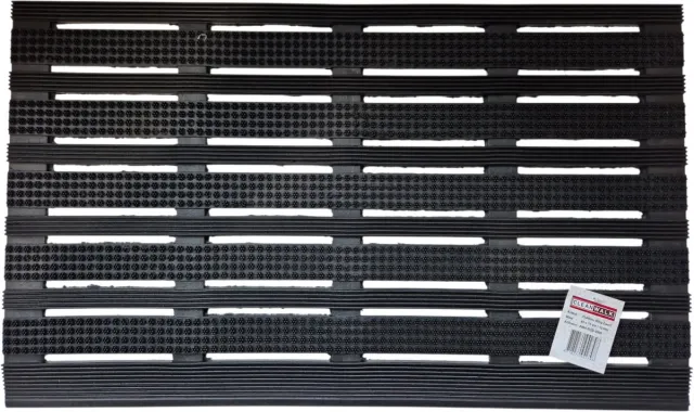 CleanWalk Outdoor king zwart - 45x75cm - 100% rubber deurmat - Onderhoudsvrij - Voor buiten