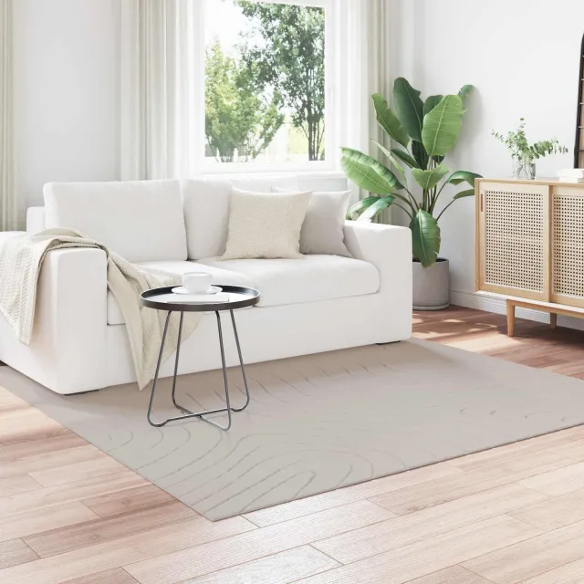 vidaXL Binnen- en buitentapijt PALMERAS Crème 120 x 120 cm Polyester, foto 2