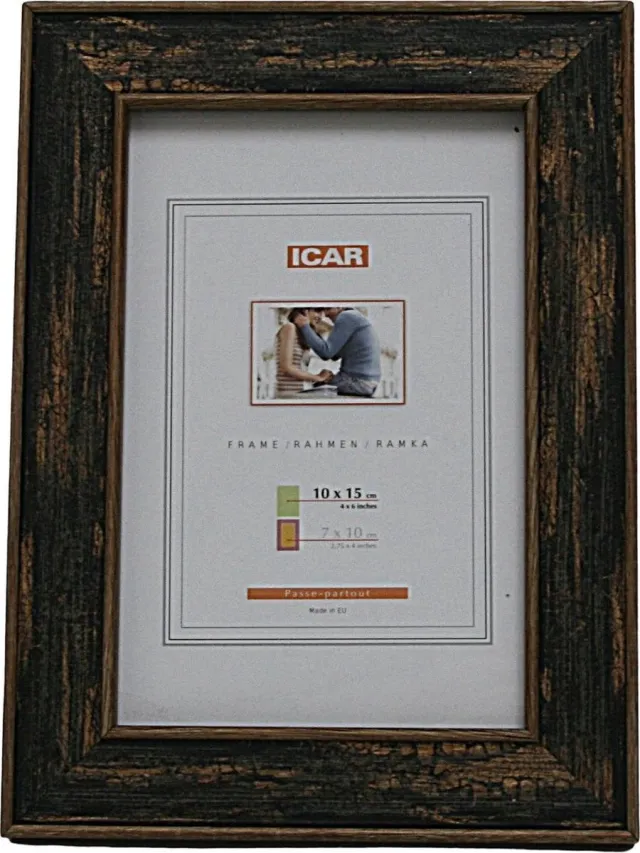 Icar Kunststof Fotolijst Zwart Brian 10x15 cm