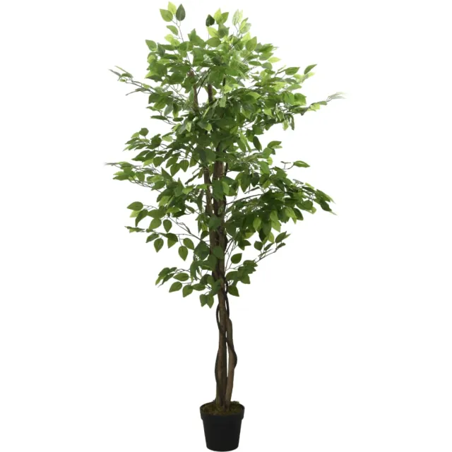 vidaXL Kunstplant ficus 630 bladeren 120 cm groen