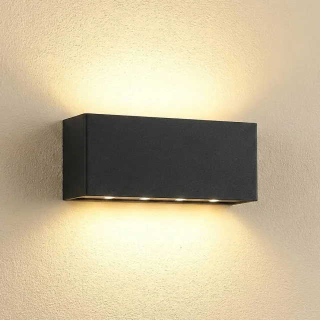 ZOLUNA solar wandlamp buiten Bas antraciet