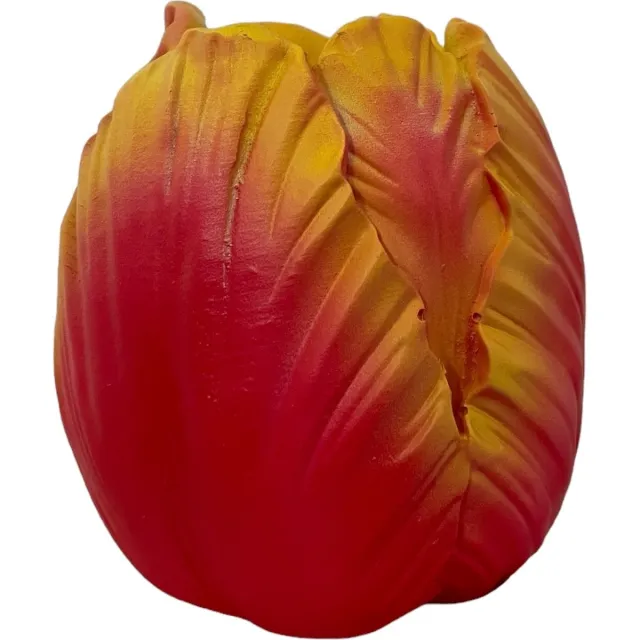 Daan-Kromhout Toulon Burning Flame Rood Geel vaas, tulpenvaas 9x9x10 cm nr 2.