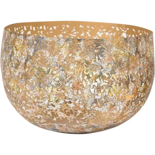 Rasteli Windlicht - metaal - goud - D17 x H11 cm
