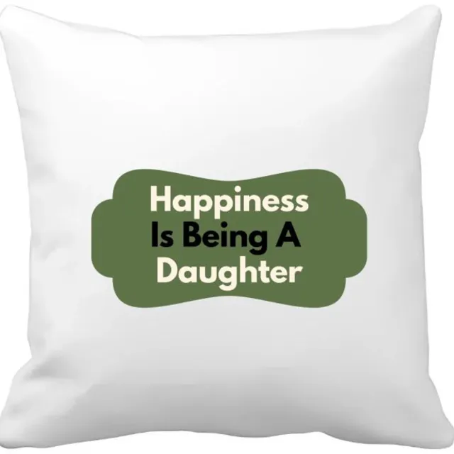 Akyol happiness is being a daughter Kussen hoes - Dochter - de liefste dochter - verjaardag - cadeautje voor dochter - dochter artikelen - kado - geschenk - 40 bij 40 cm Multicolor