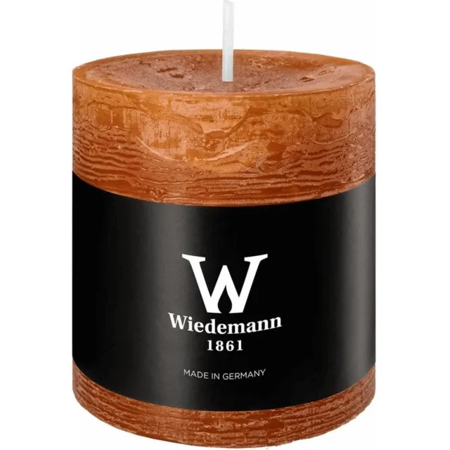 Wiedemann Marble Rustik stompkaars Dukat, doorgekleurd, Ø 68 x 80 mm Bruin