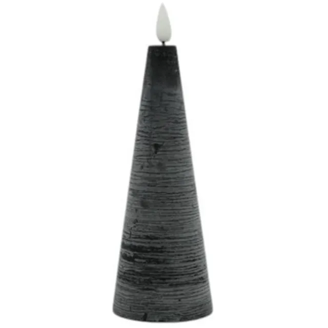 Home Society Kaars - LED - Led kaars - Cone - Zwart - Afstandsbediening - 19.5x6.2 - Moderne Sfeerverlichting - Kerst