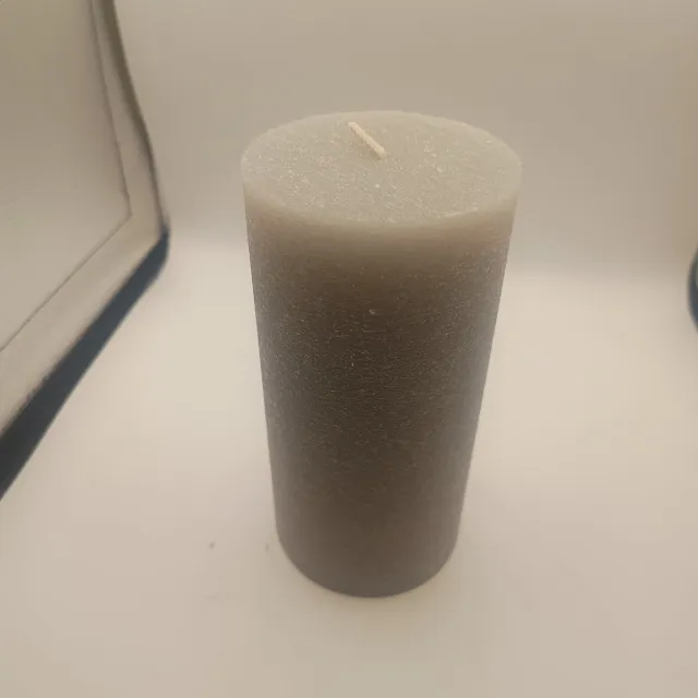 Sempre life kaars - cilinder - taupe/grijs - volumekorting