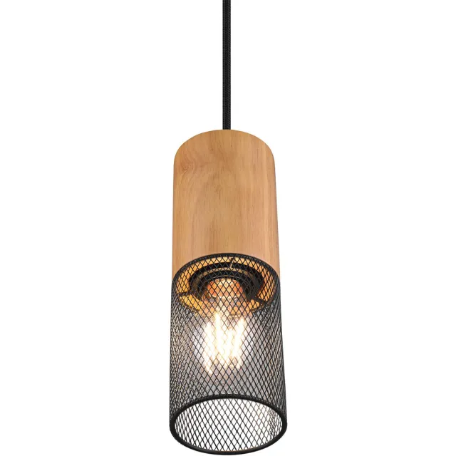 BES LED LED Railverlichting - Hanglamp - Trion Dual Yosh - 2 Fase - E27 Fitting - Rond - Mat Zwart - Aluminium