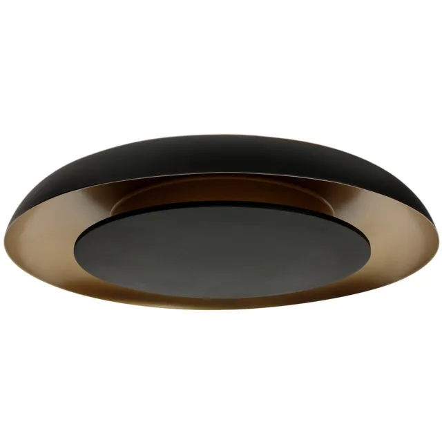 Steinhauer Plafonnier Golden Veil 4331ZW – zwarte plafondlamp met gouden gloed, 40 cm diameter, dimbaar LED, Steinhauer Goud / Zwart
