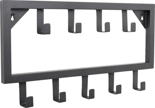 LOFT42 Bono Small Kapstok - Zwart – Metaal – 9 haken - 50x26x4
