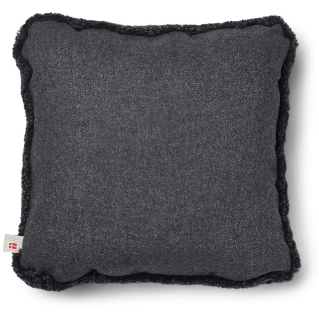Sheepskin House Kortharig Schapenvacht Kussen - 52x52 cm Charcoal/Anthracite